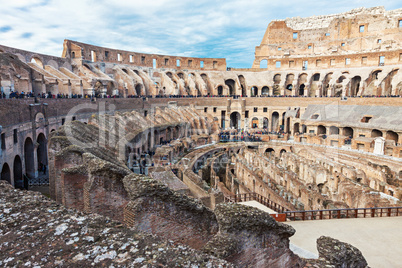 Interior of Colosseum in Rome