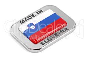 Silver badge, made in Slovenia