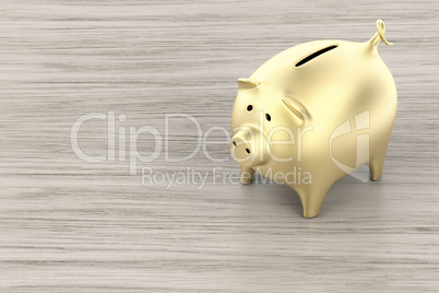 Golden piggy bank