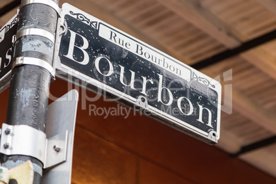 Bourbon Street Sign in New Orleans, Louisiana