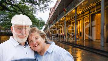 Happy Senior Adult Couple Enjoying an Evening in New Orleans, Lo