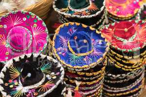 Variety of Sombreros On Sale By Local Mexico Vendors