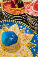 Variety of Sombreros On Sale By Local Mexico Vendors