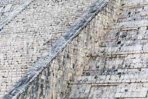 Abstract of the Steps of the Mayan El Castillo Pyramid at the Ar