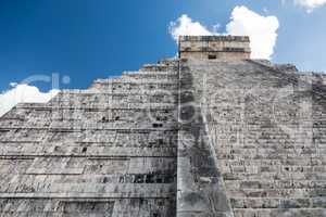 Mayan El Castillo Pyramid at the Archaeological Site in Chichen