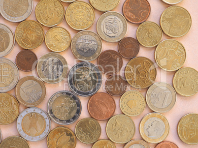Euro coins, European Union background