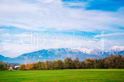 mountains of the Alps in Slovenia