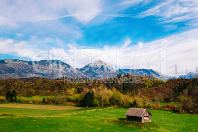 mountains of the Alps in Slovenia