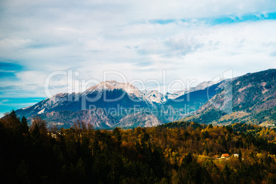 mountains of the Alps in Slovenia