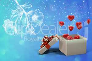 Congratulation to St. Valentine's day. 3D rendering.