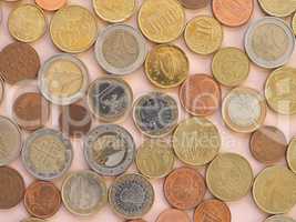 Euro coins, European Union background