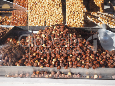 roasted hazelnuts food