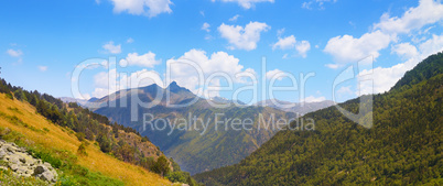 Picturesque mountain landscape and beautiful sky.