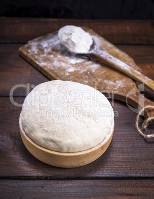 yeast dough made from wheat flour