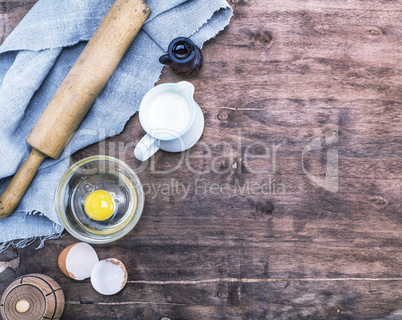 items and ingredients for making dough