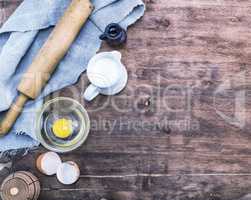 items and ingredients for making dough