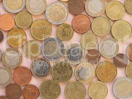 Euro coins, European Union background