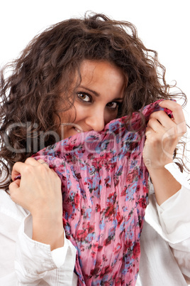 Young girl with scarf