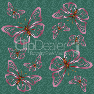 Background with butterflies