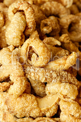 Crispy pork rinds.