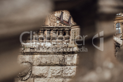 old Polish castle in the village of moszna