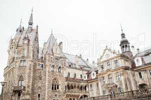 old Polish castle in the village of moszna