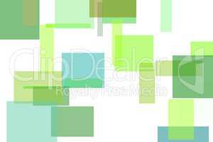 Abstract green squares and rectangles illustration background