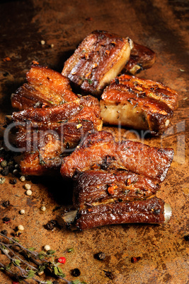 Fried pork ribs