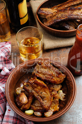 Fried pork ribs