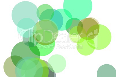 Abstract green circles illustration background