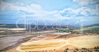 dry earth with blue sky