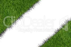 white line diagonal and grass