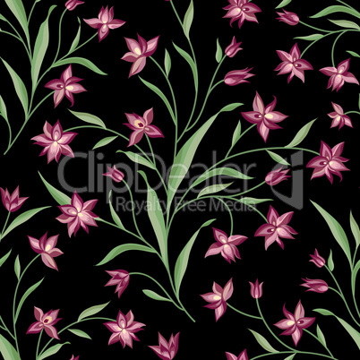 Floral seamless pattern. Flower background. Floral seamless text