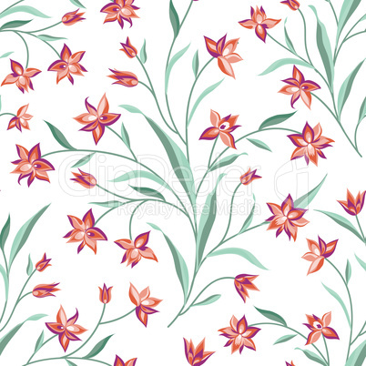 Floral seamless pattern. Flower background. Floral seamless text