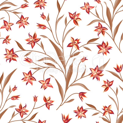 Floral seamless pattern. Flower background. Floral seamless text