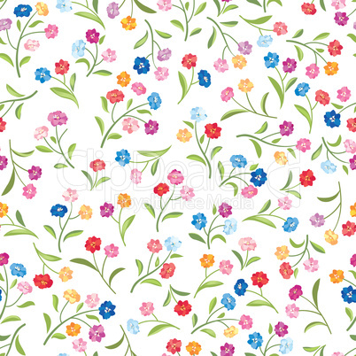 Floral pattern. Flower seamless background. Flourish ornamental