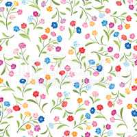 Floral pattern. Flower seamless background. Flourish ornamental