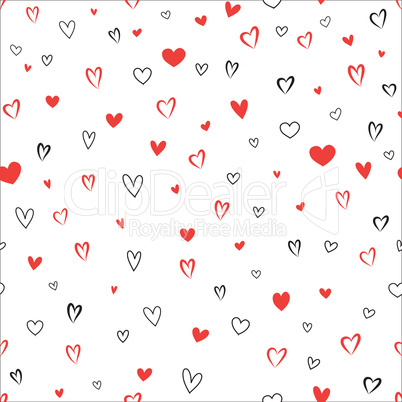 Love heart seamless pattern Valentine's day seamless background.