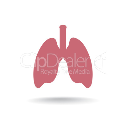 Lung anatomy icon. Medical human organ sign