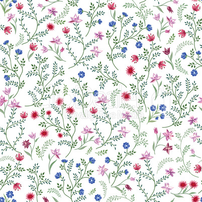 Floral seamless pattern. Flower background. Spring texture