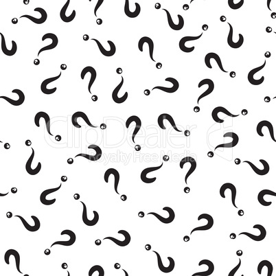 Question sign ornament. Exclamation mark seamless pattern