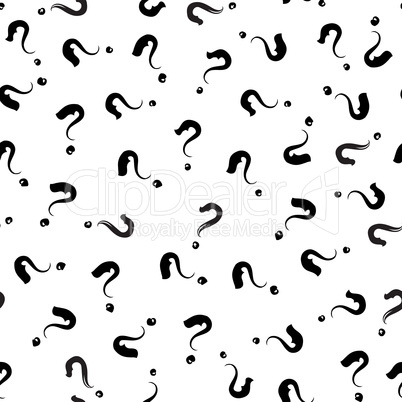 Question sign ornament. Exclamation mark seamless pattern