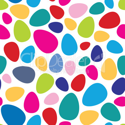 Abstract mosaic spot pattern. Easter egg seamless background