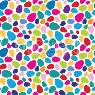 Abstract mosaic spot pattern. Easter egg seamless background