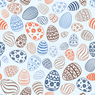 Easter egg seamless pattern. Holiday background