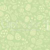 Easter egg seamless pattern. Floral holiday background.