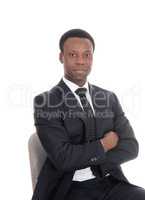 Portrait of serious African business man