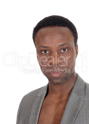 African man standing in a portrait image