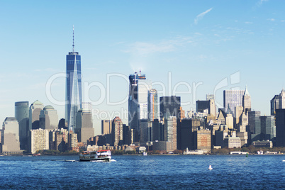 New York City skyline from Liberty island