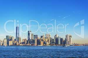 New York City skyline from Liberty island